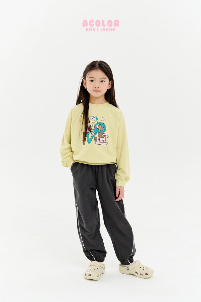 Acolor - Korean Children Fashion - #designkidswear - Love Bear Sweatshirt - 6