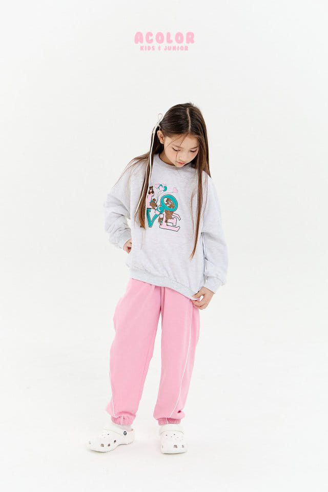 Acolor - Korean Children Fashion - #discoveringself - Love Bear Sweatshirt - 7