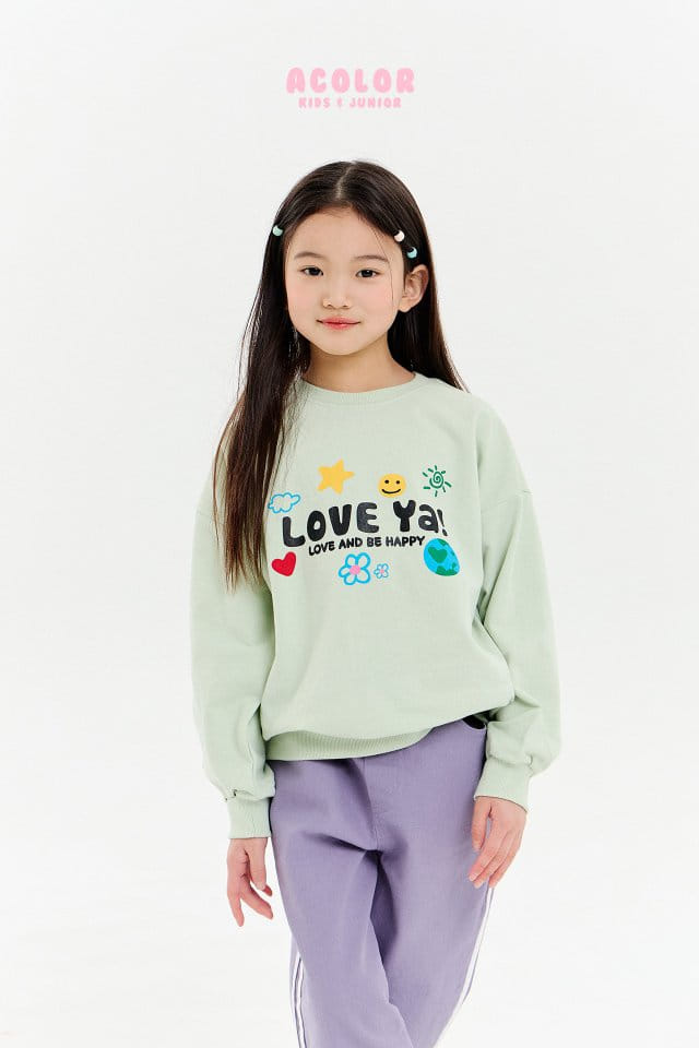 Acolor - Korean Children Fashion - #fashionkids - Love Ya Sweatshirt - 7