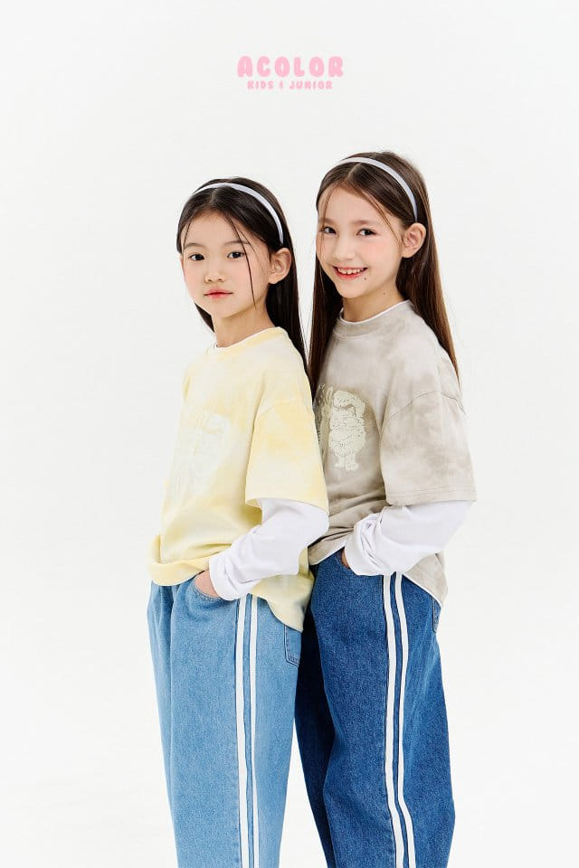 Acolor - Korean Children Fashion - #discoveringself - Cats Layered Tee - 4