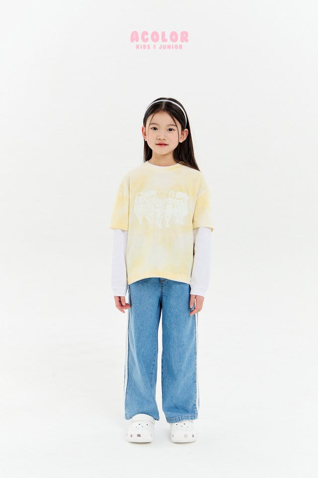 Acolor - Korean Children Fashion - #kidsstore - Cats Layered Tee - 6