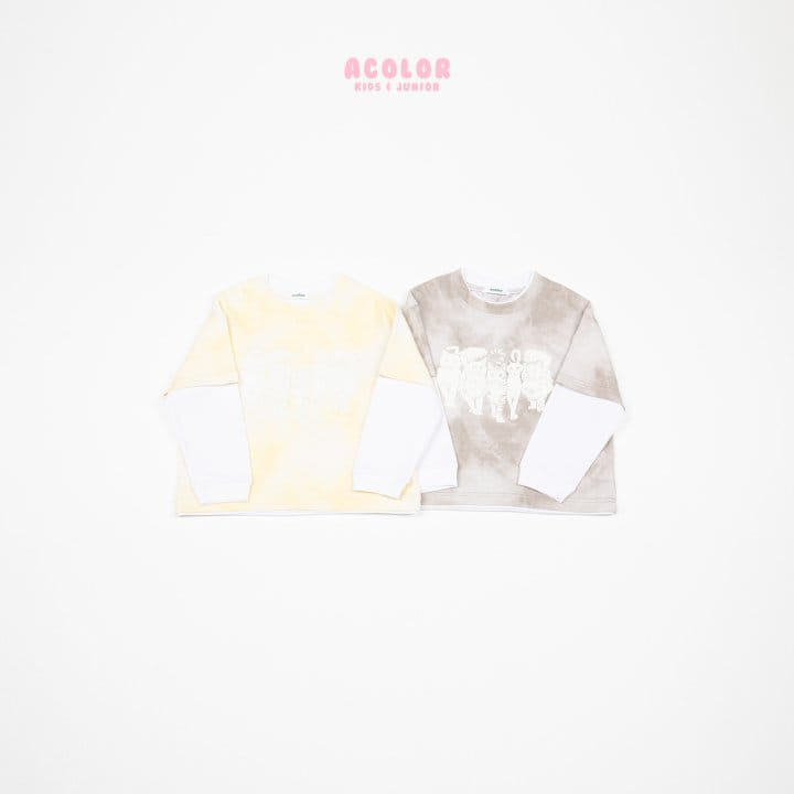 Acolor - Korean Children Fashion - #minifashionista - Cats Layered Tee - 11