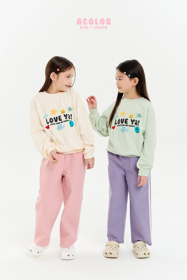 Acolor - Korean Children Fashion - #stylishchildhood - Love Ya Sweatshirt - 2