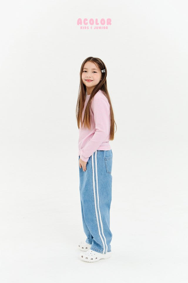 Acolor - Korean Children Fashion - #todddlerfashion - New Jeans - 6