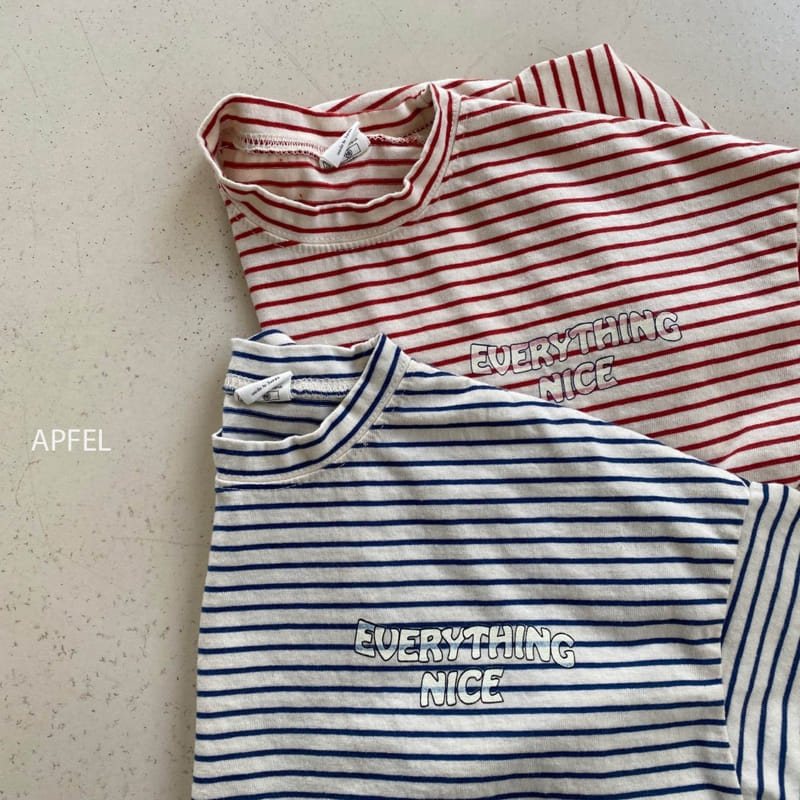 Apfel - Korean Children Fashion - #littlefashionista - Nice Long Stripes Tee - 5