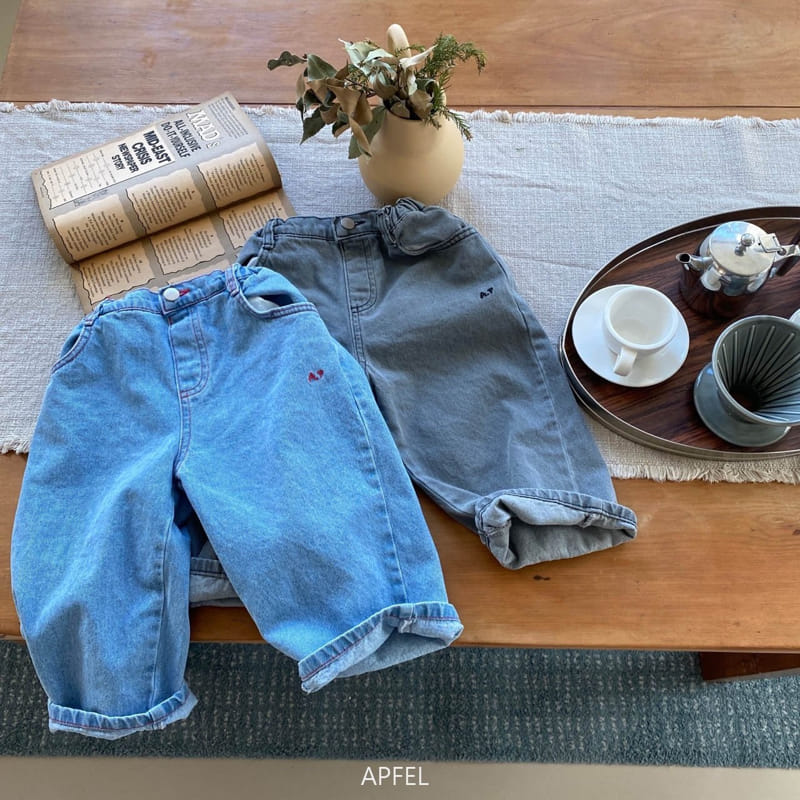 Apfel - Korean Children Fashion - #littlefashionista - Clock Striaght Jeans - 2