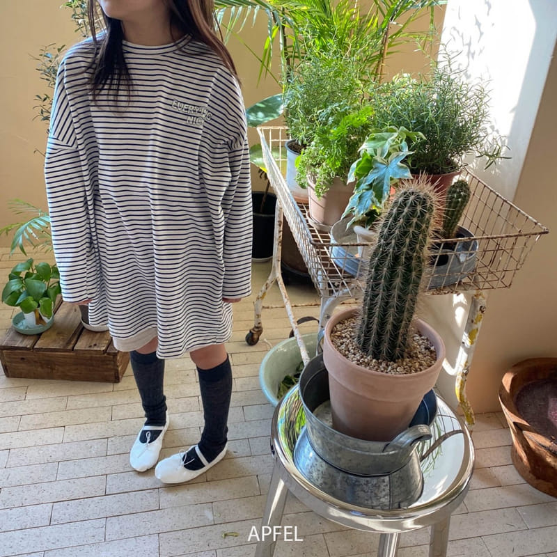 Apfel - Korean Children Fashion - #magicofchildhood - Nice Long Stripes Tee - 6