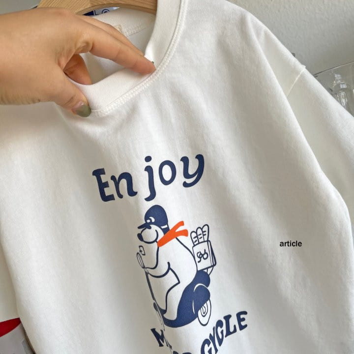 Article - Korean Children Fashion - #todddlerfashion - Scooter Bear Tee - 3