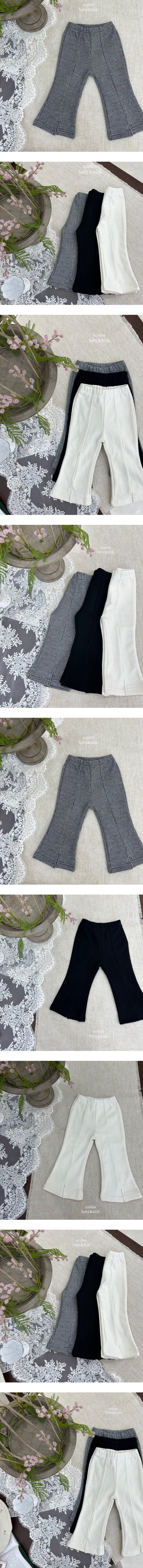 Azalea - Korean Baby Fashion - #babyoninstagram - Slit Pants Check Bebe