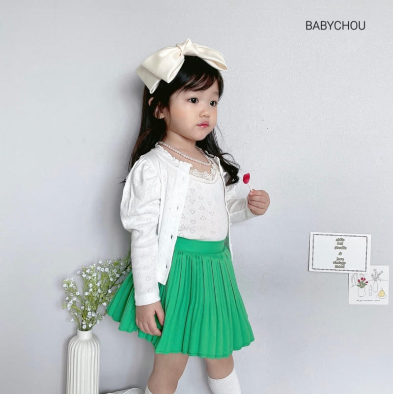 Babychou - Korean Children Fashion - #Kfashion4kids - Heart Cardigan - 8