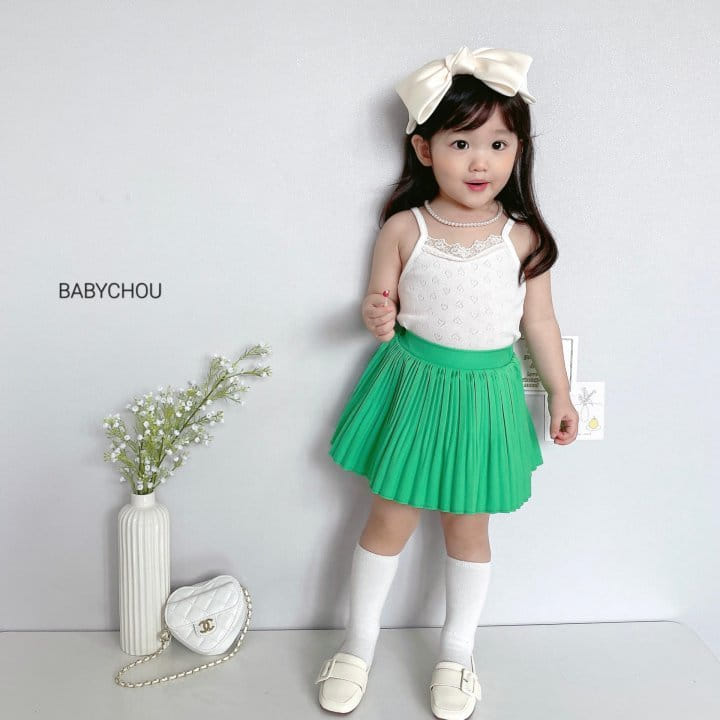 Babychou - Korean Children Fashion - #Kfashion4kids - Half Wrinkle Skirt - 12