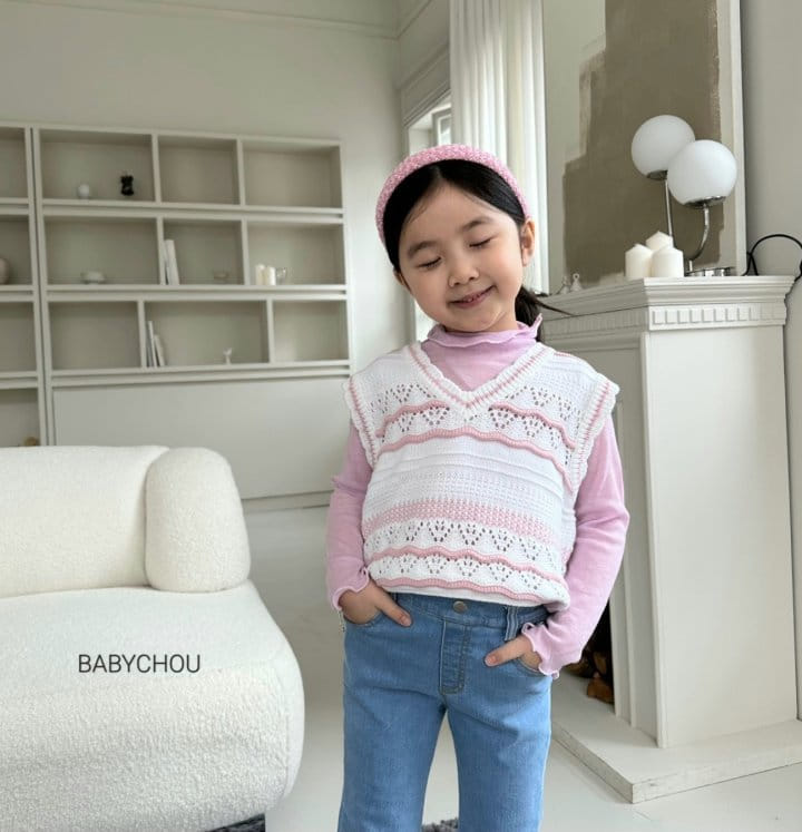 Babychou - Korean Children Fashion - #kidzfashiontrend - Wave VESt - 4