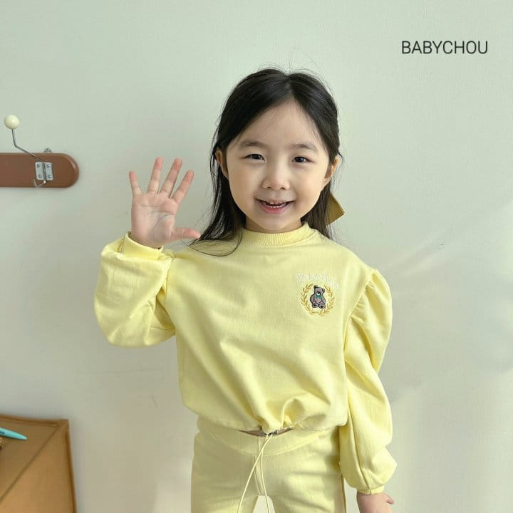 Babychou - Korean Children Fashion - #childofig - Peach Bear Top Bottom Set - 10