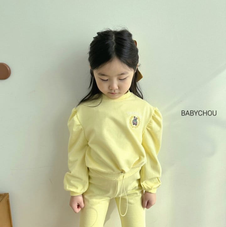 Babychou - Korean Children Fashion - #childofig - Peach Bear Top Bottom Set - 9