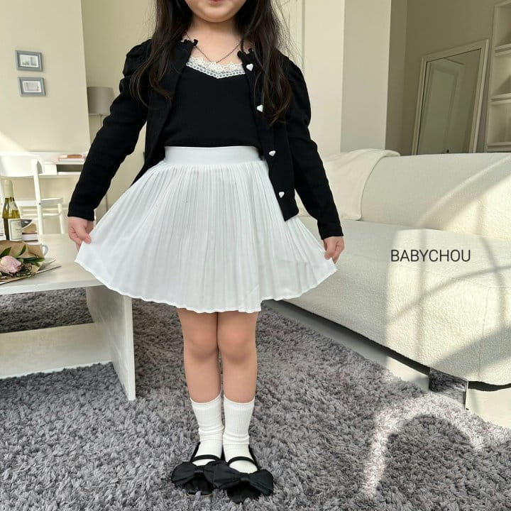 Babychou - Korean Children Fashion - #childofig - Half Wrinkle Skirt - 3