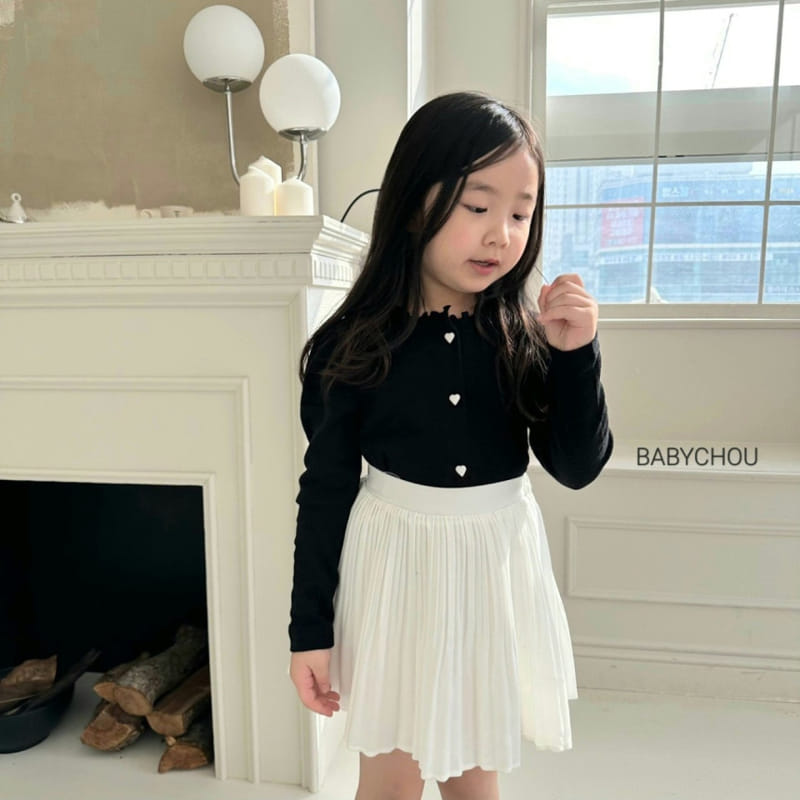 Babychou - Korean Children Fashion - #designkidswear - Heart Cardigan - 2