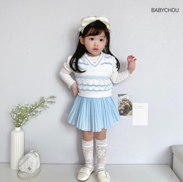 Babychou - Korean Children Fashion - #designkidswear - Half Wrinkle Skirt - 6