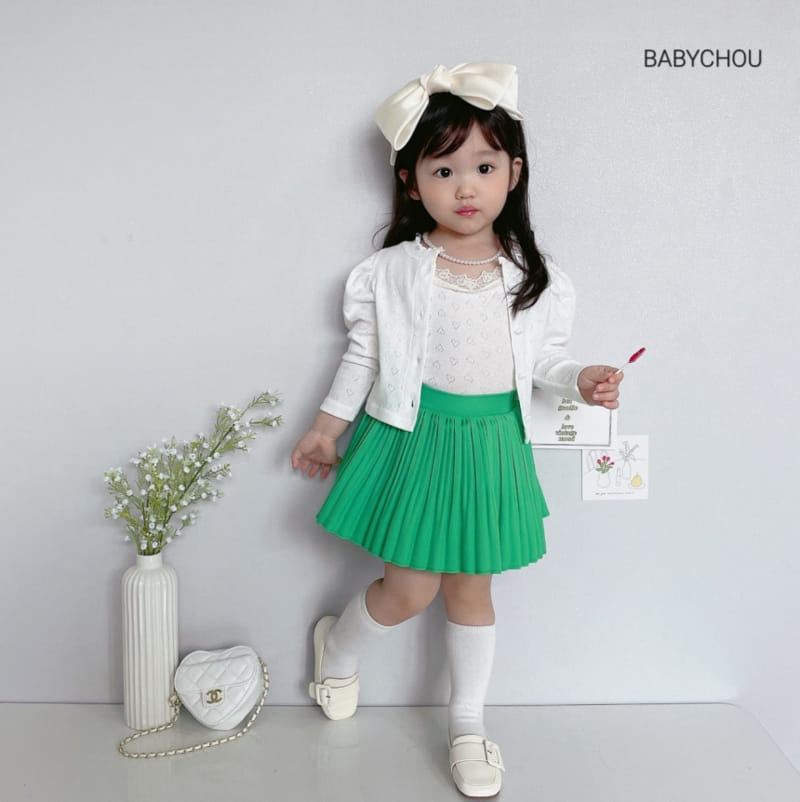 Babychou - Korean Children Fashion - #kidsstore - Heart Cardigan - 6