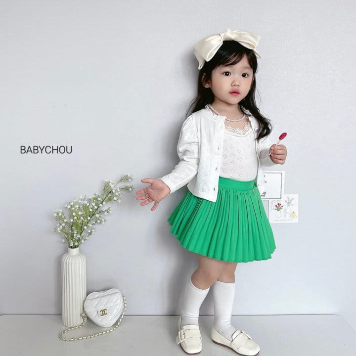 Babychou - Korean Children Fashion - #kidsstore - Half Wrinkle Skirt - 10