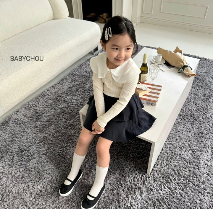 Babychou - Korean Children Fashion - #kidsstore - Twice Collar Tee - 7