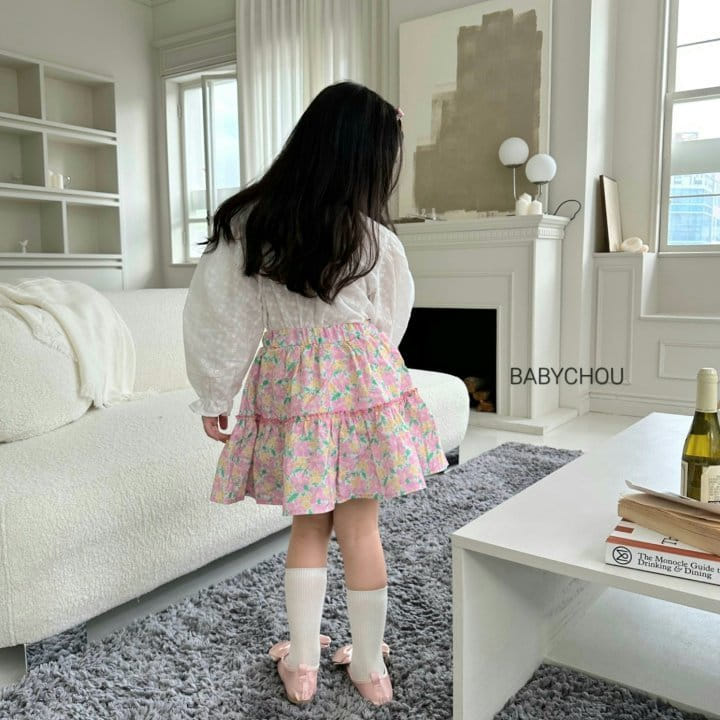 Babychou - Korean Children Fashion - #kidzfashiontrend - Embrodiery Frill Blouse - 6