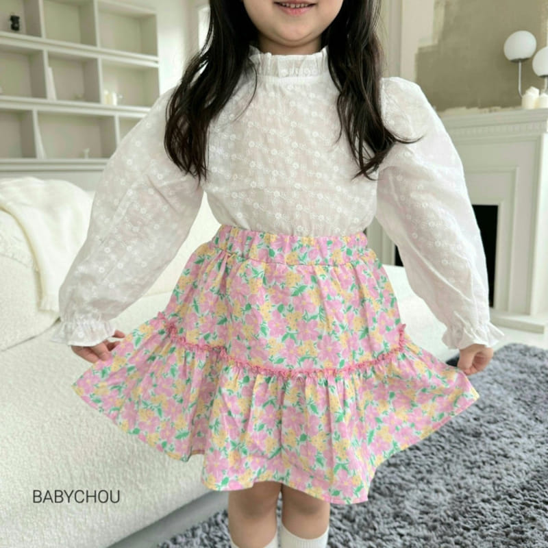 Babychou - Korean Children Fashion - #littlefashionista - Embrodiery Blouse - 7