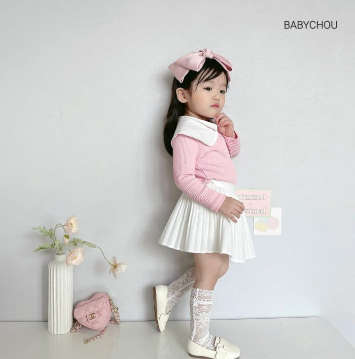 Babychou - Korean Children Fashion - #littlefashionista - Twice Collar Tee - 10