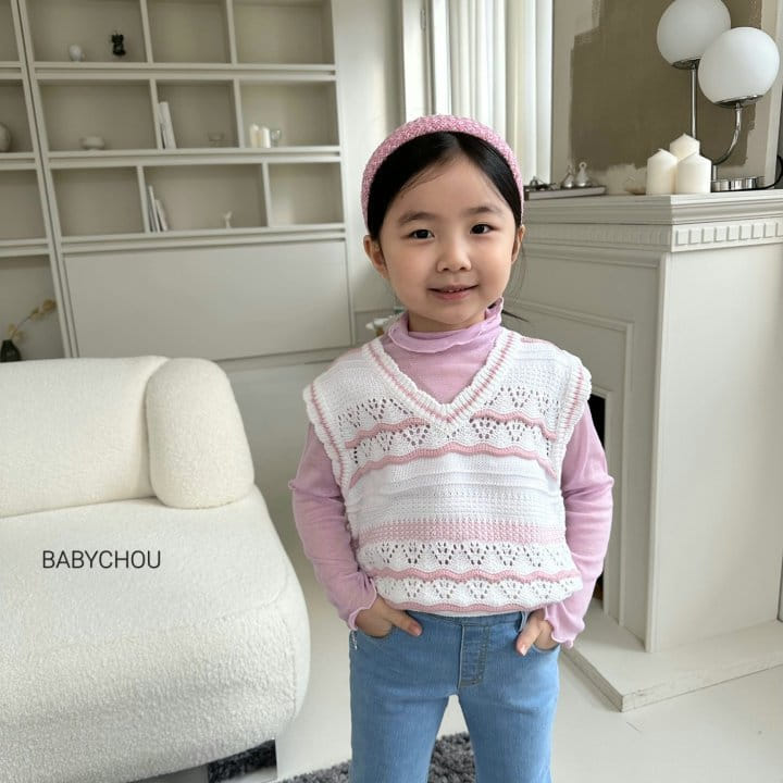 Babychou - Korean Children Fashion - #littlefashionista - Wave VESt - 5