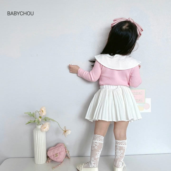 Babychou - Korean Children Fashion - #magicofchildhood - Twice Collar Tee - 11