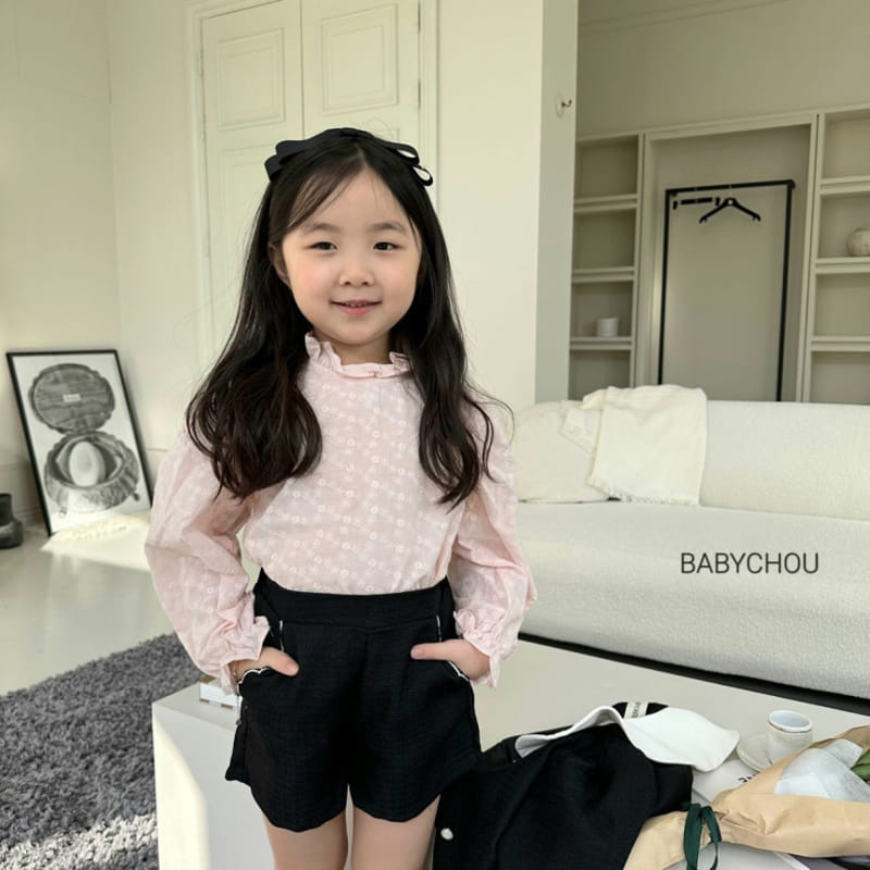 Babychou - Korean Children Fashion - #minifashionista - Embrodiery Blouse - 9