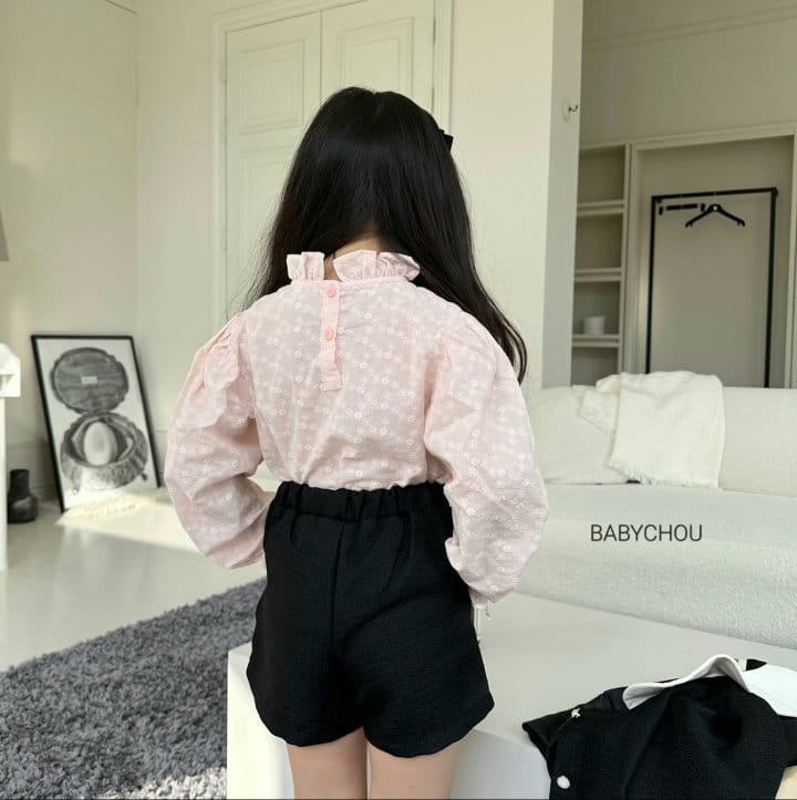 Babychou - Korean Children Fashion - #prettylittlegirls - Embrodiery Frill Blouse - 11