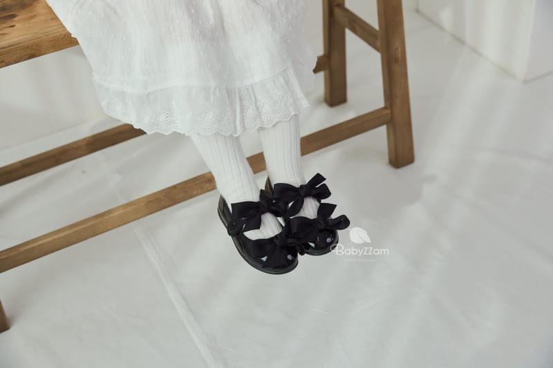 Babyzzam - Korean Children Fashion - #fashionkids - Two Ribbon Flats - 4