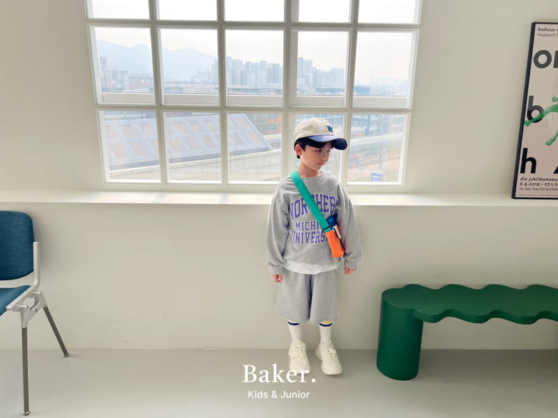 Baker - Korean Children Fashion - #childofig - Michiga Sweatshirt Shorts Pants Set - 8