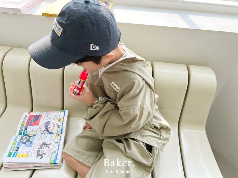 Baker - Korean Children Fashion - #kidsshorts - Baker Hoody Anorak Pants Shorts Set - 3