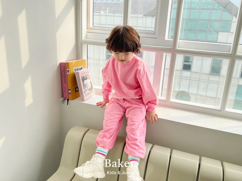 Baker - Korean Children Fashion - #magicofchildhood - Layered Sweatshirt Top Bottom Set - 5