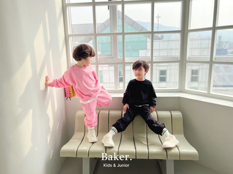 Baker - Korean Children Fashion - #minifashionista - Layered Sweatshirt Top Bottom Set - 6