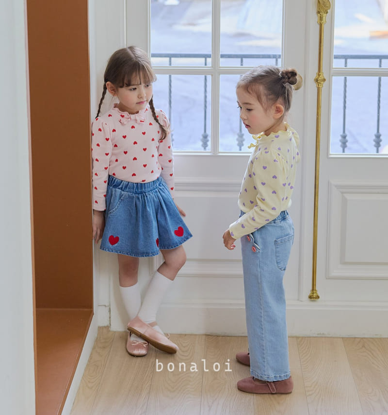 Bonaloi - Korean Children Fashion - #Kfashion4kids - Embroidery Skirt Pants - 7