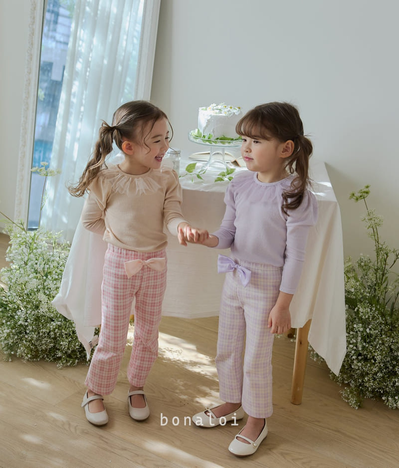 Bonaloi - Korean Children Fashion - #childofig - Neck Mesh Tee - 9