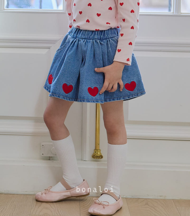 Bonaloi - Korean Children Fashion - #discoveringself - Embroidery Skirt Pants - 2