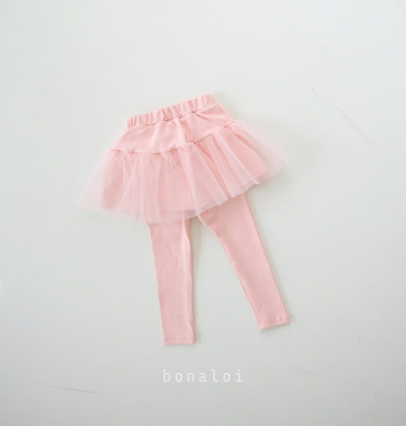 Bonaloi - Korean Children Fashion - #fashionkids - Urban Mesh Skirt Leggings