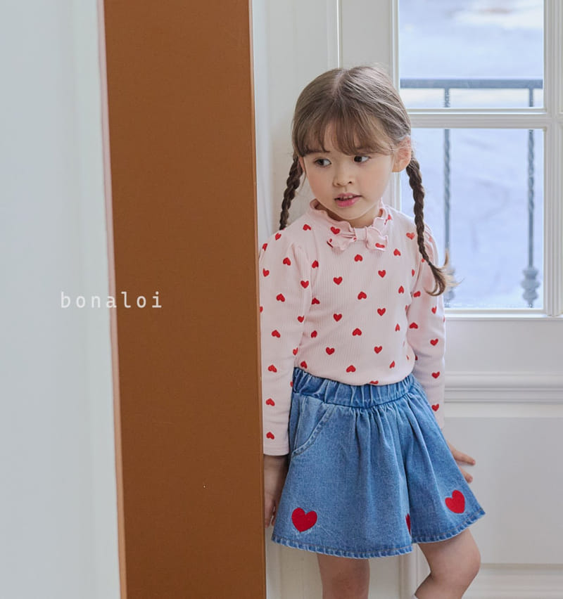 Bonaloi - Korean Children Fashion - #fashionkids - Embroidery Skirt Pants - 3