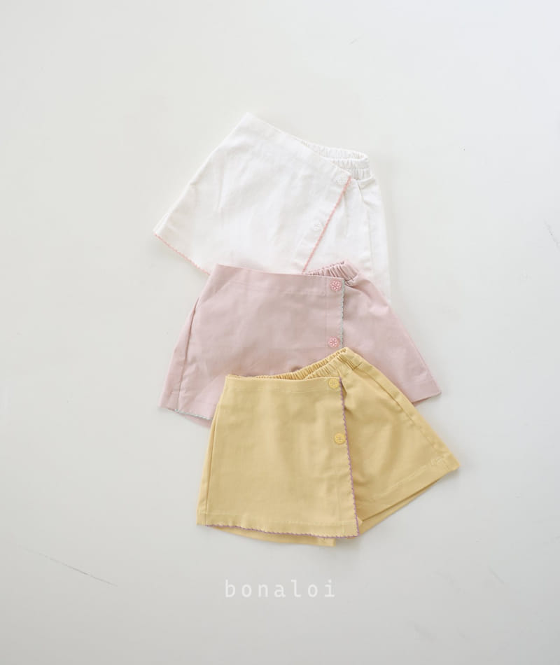 Bonaloi - Korean Children Fashion - #kidsshorts - Pico Wrap Skirt Pants - 3