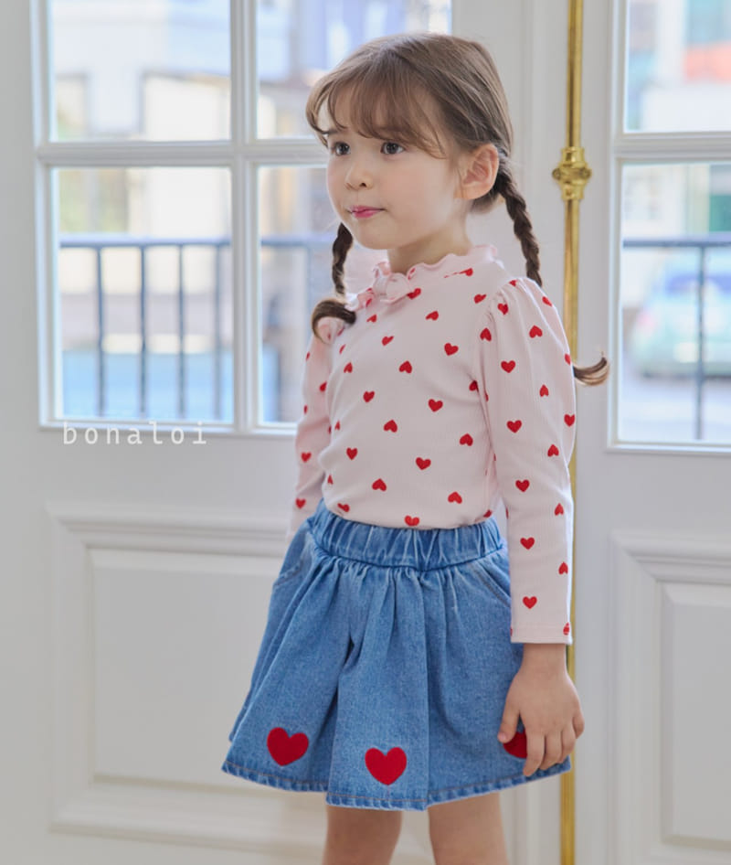 Bonaloi - Korean Children Fashion - #kidzfashiontrend - Embroidery Skirt Pants - 6