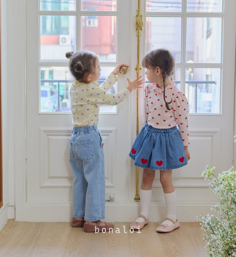 Bonaloi - Korean Children Fashion - #littlefashionista - Embroidery Skirt Pants - 8