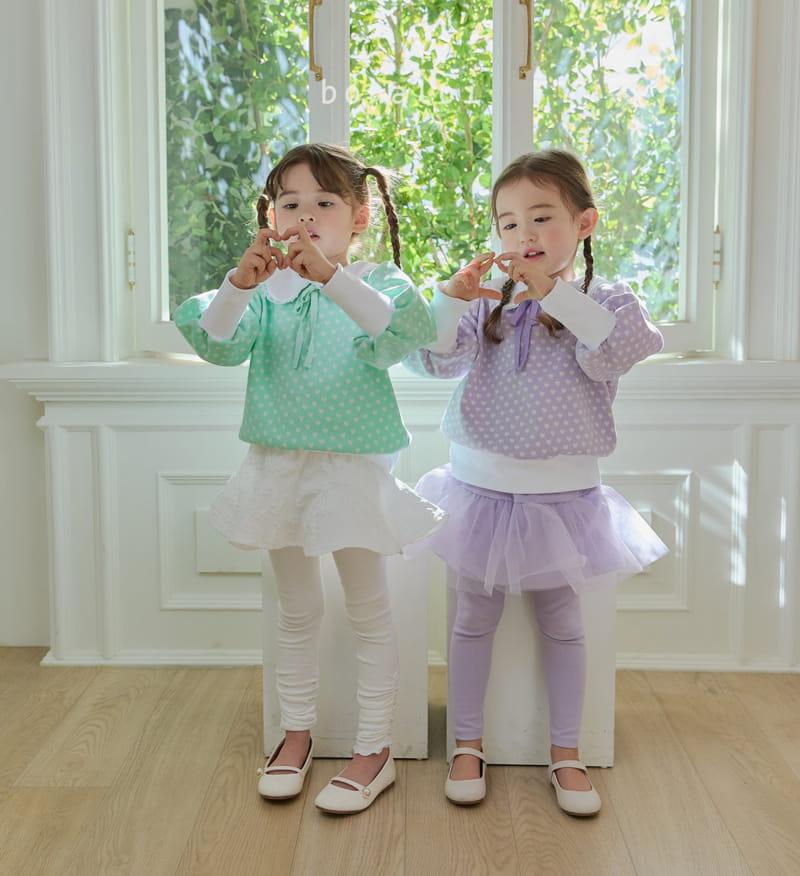 Bonaloi - Korean Children Fashion - #magicofchildhood - Jaquard Shirring Skirt Leggings - 10