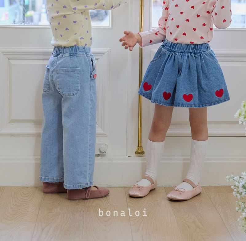 Bonaloi - Korean Children Fashion - #magicofchildhood - Embroidery Skirt Pants - 9