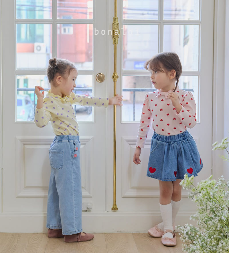 Bonaloi - Korean Children Fashion - #minifashionista - Embroidery Skirt Pants - 10