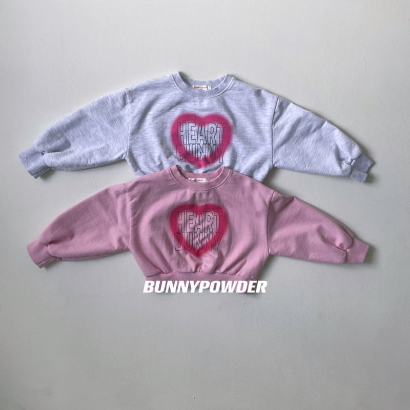 Bunny Powder - Korean Children Fashion - #fashionkids - Heart Crop Sweatshirt - 6