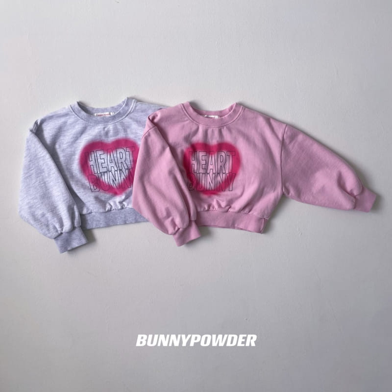 Bunny Powder - Korean Children Fashion - #kidsshorts - Heart Crop Sweatshirt - 7