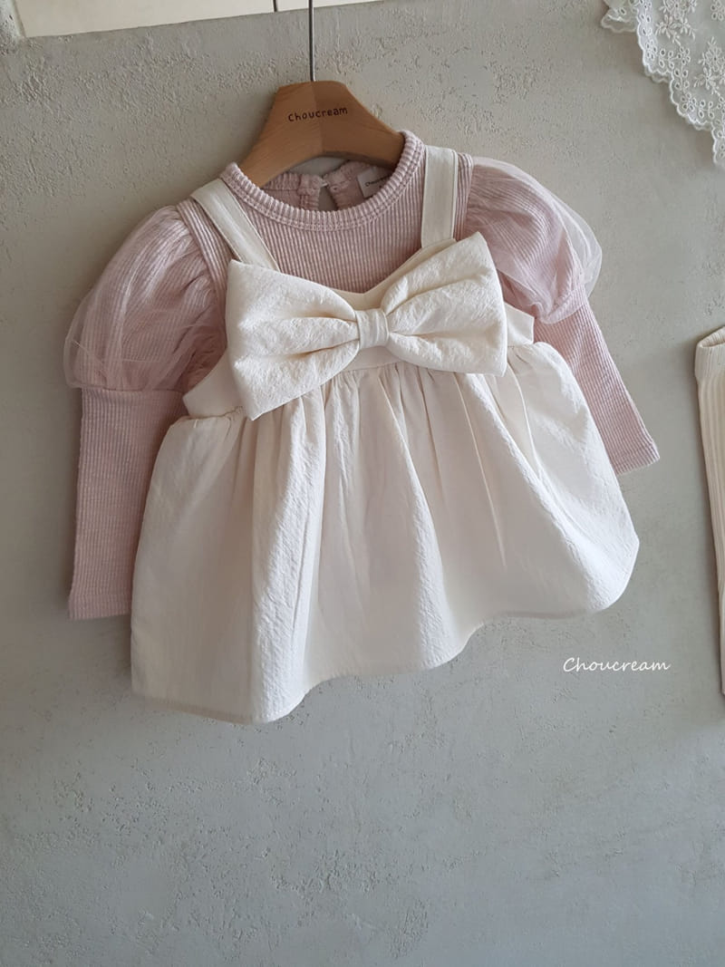 Choucream - Korean Baby Fashion - #babyboutique - Bog Ribbon Mini One-piece - 6